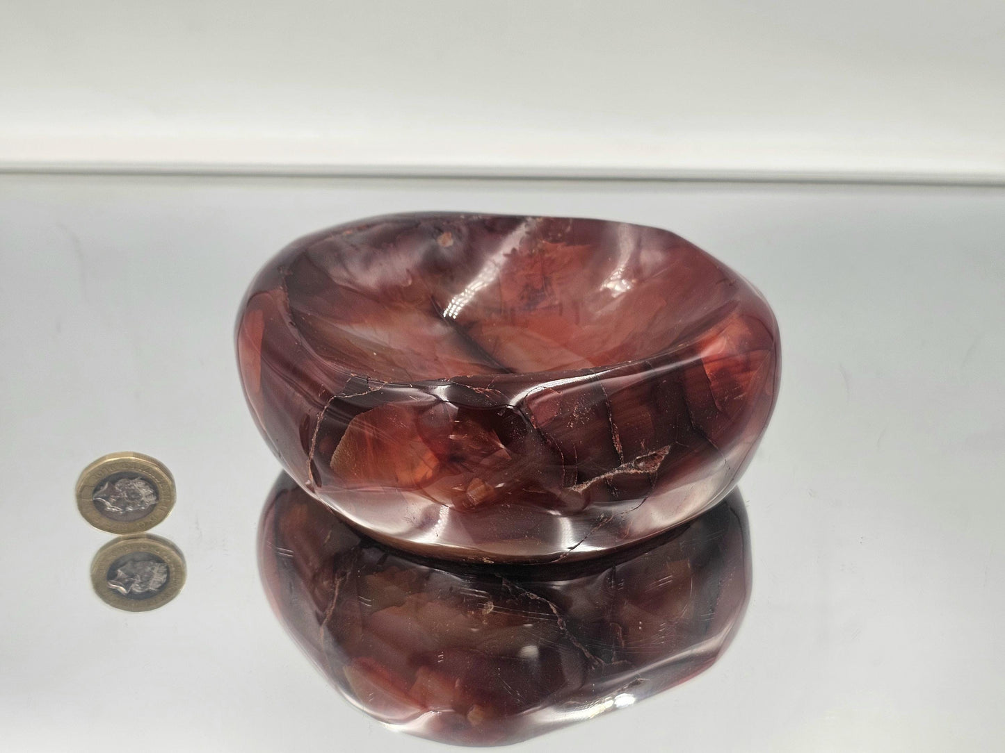 Large Carnelian Crystal Bowl - Soap Dish (#5)