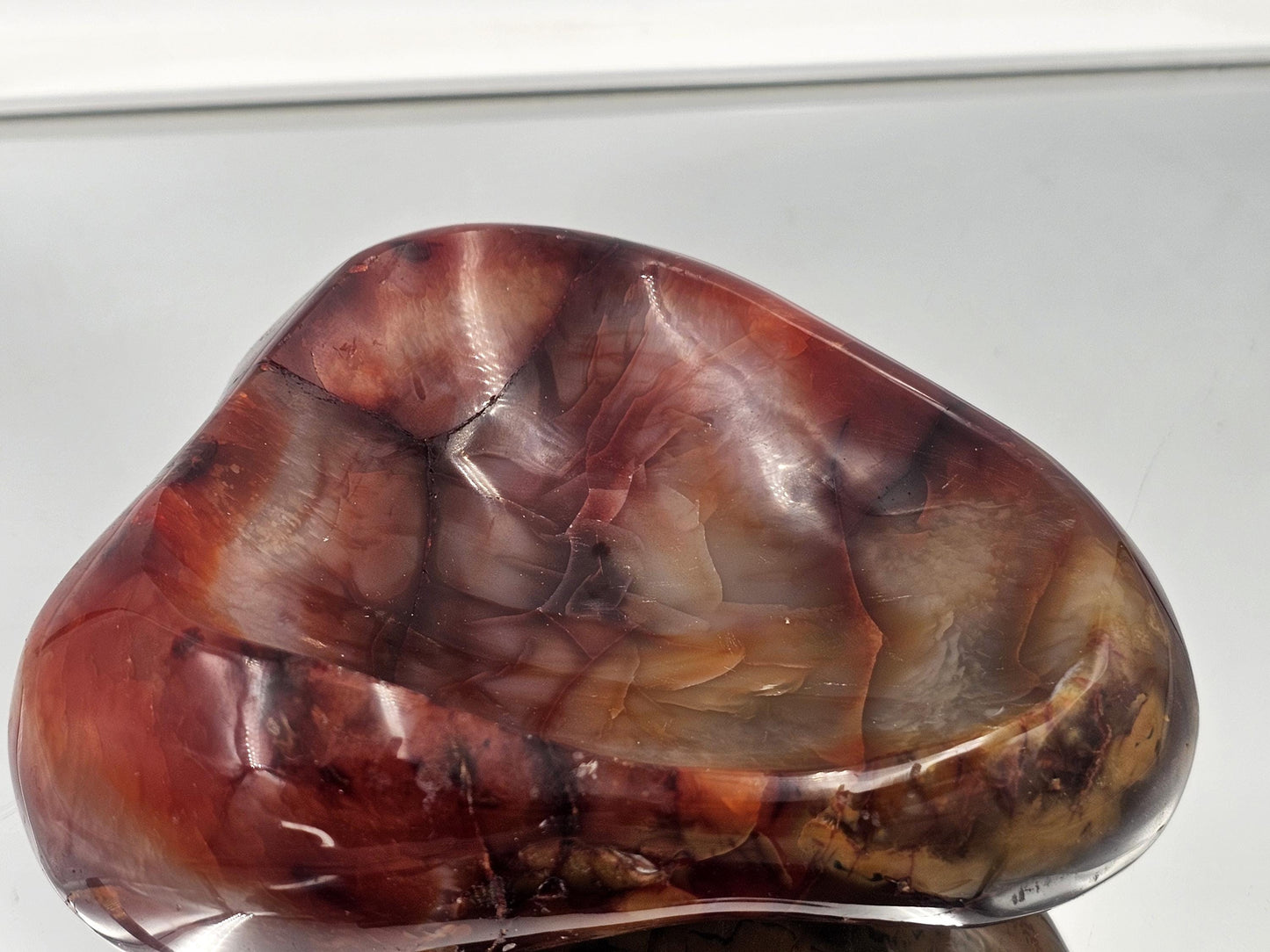Large Carnelian Crystal Bowl - Soap Dish (#3)