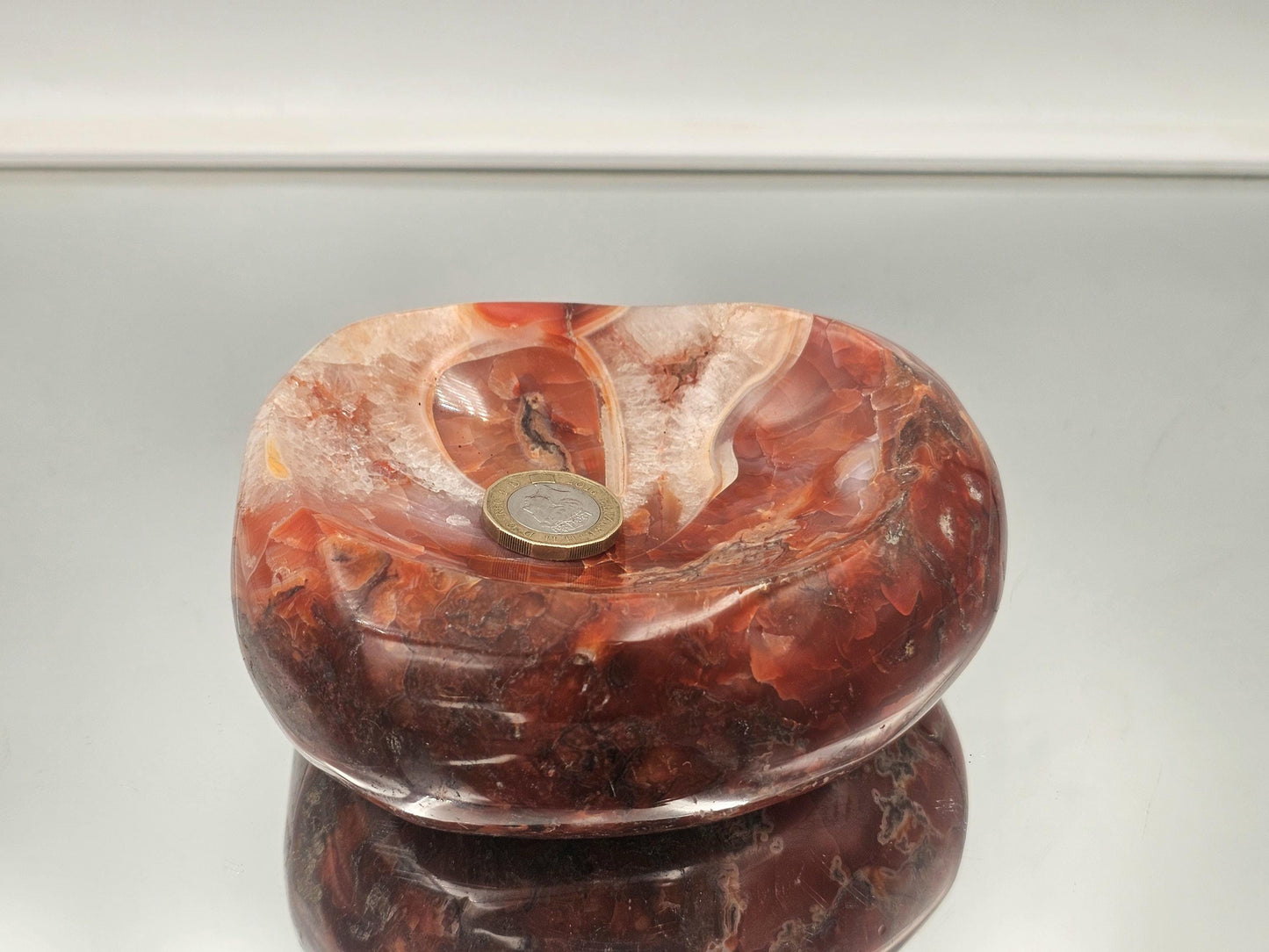 Large Carnelian Crystal Bowl - Soap Dish (#5)