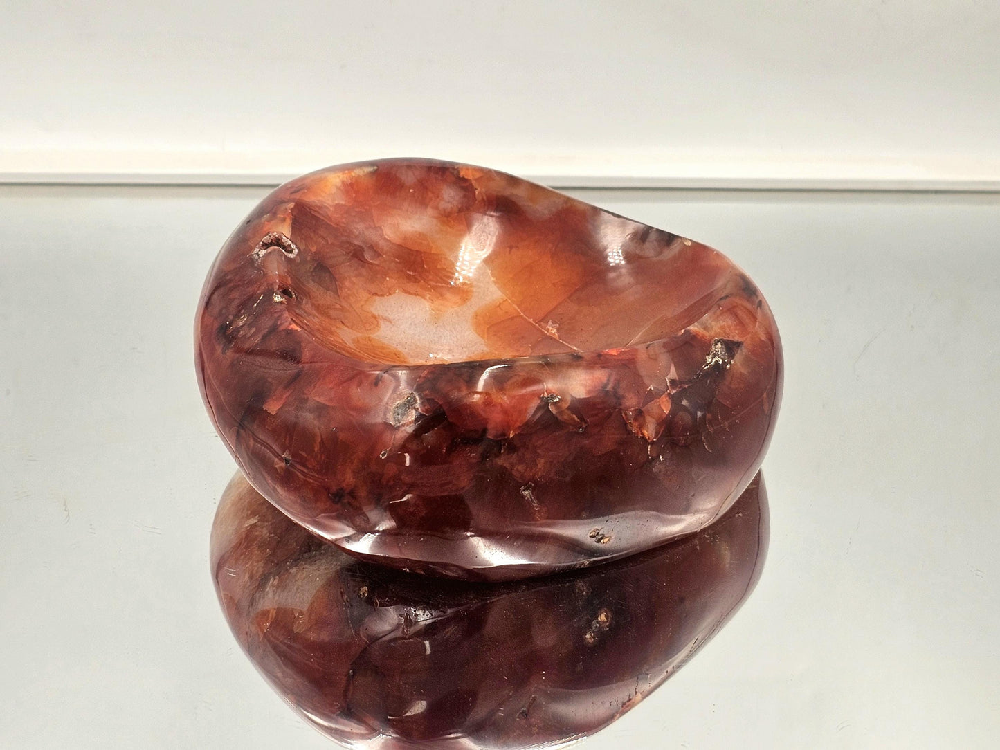 Large Carnelian Crystal Bowl - Soap Dish (#1)