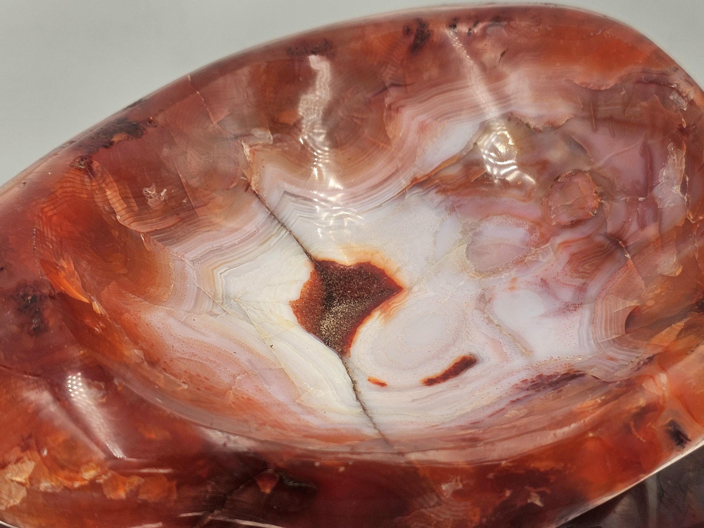 Large Carnelian Crystal Bowl - Soap Dish (#2)