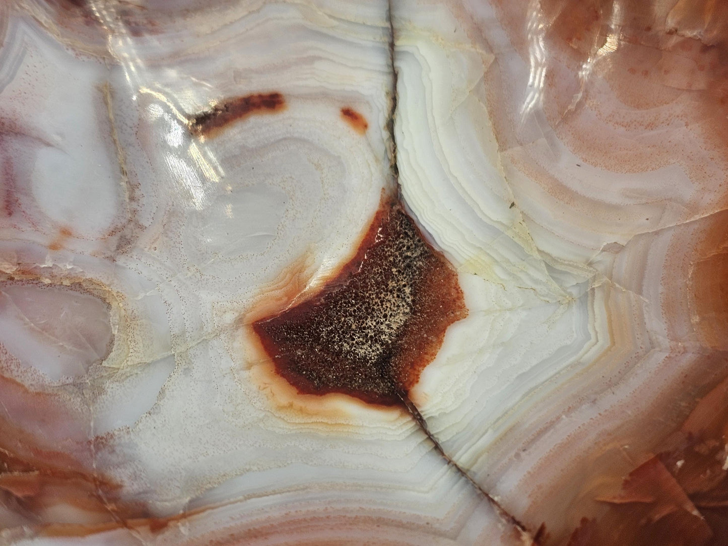 Large Carnelian Crystal Bowl - Soap Dish (#2)