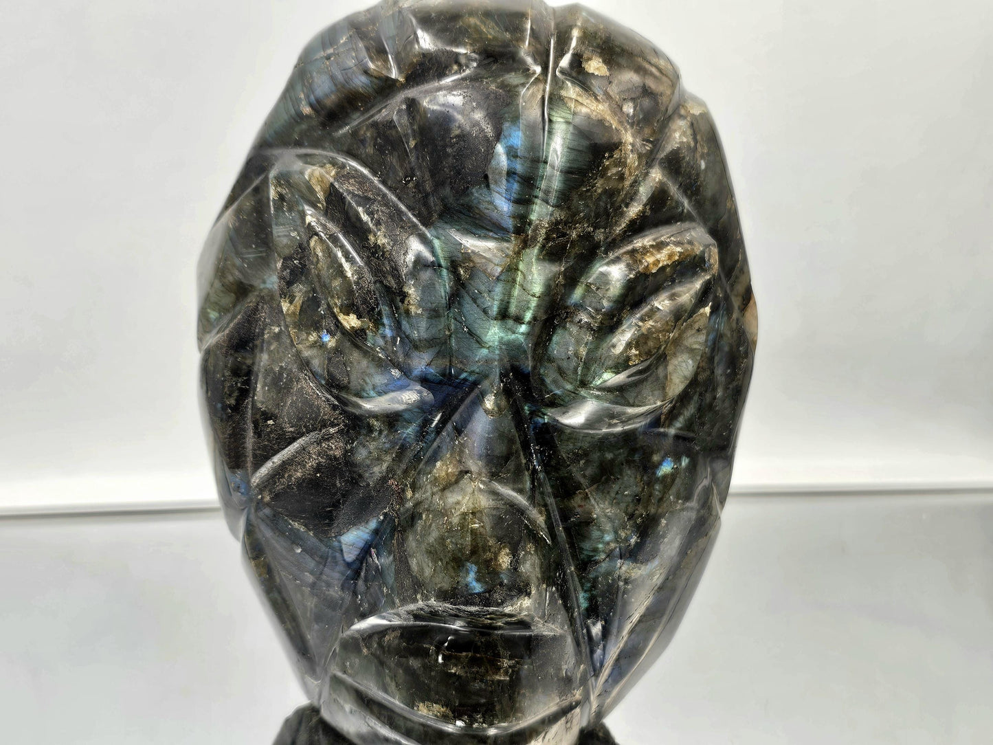 Large Labradorite Crystal Face Carving