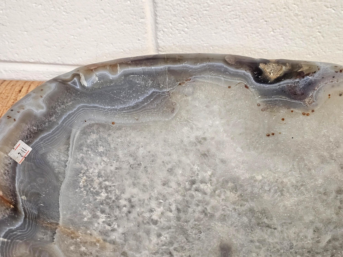 Very Large Agate Quartz Bowl Interior Design Piece 19.5 KG
