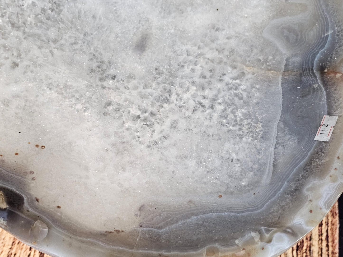 Very Large Agate Quartz Bowl Interior Design Piece 19.5 KG