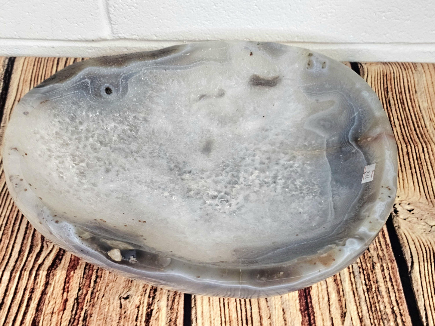Very Large Agate Quartz Bowl Interior Design Piece 19.5 KG