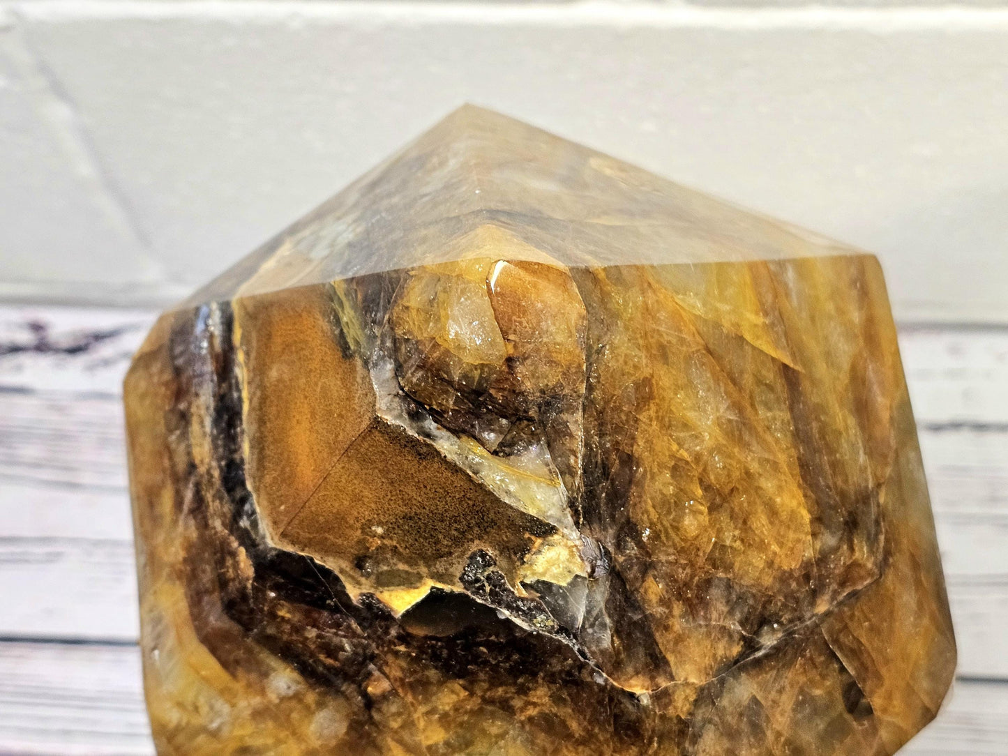 Large Golden Healer Quartz Crystal Prism / Tower