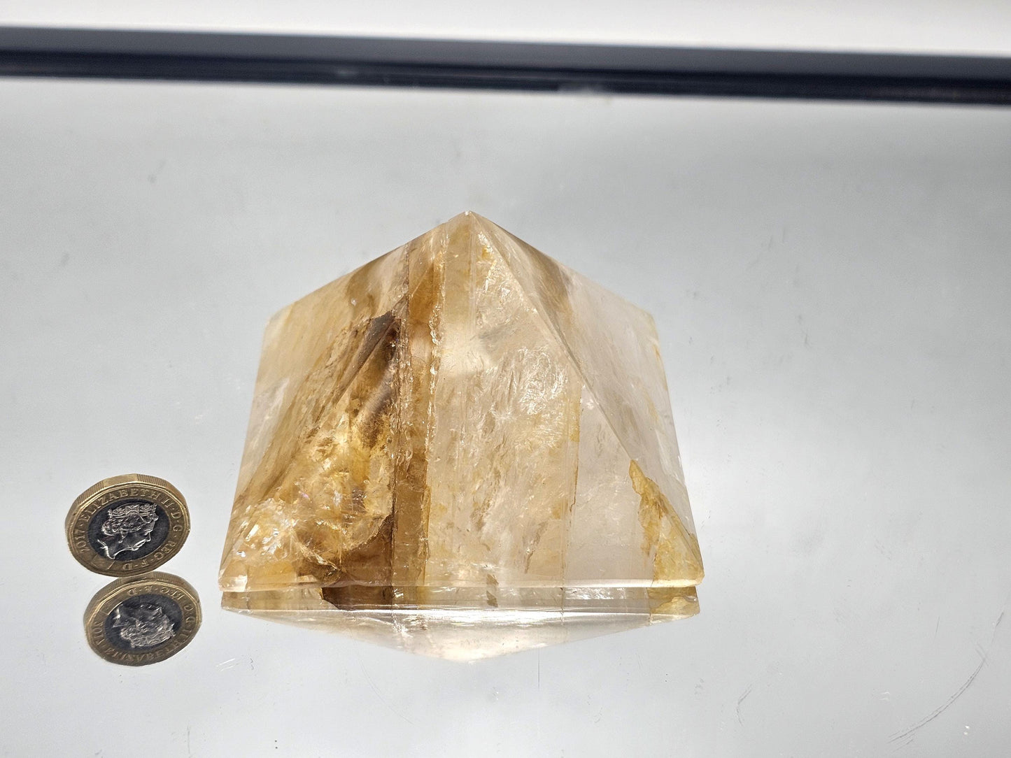 Exceptional Golden Healer Quartz Crystal Pyramid (DP1)