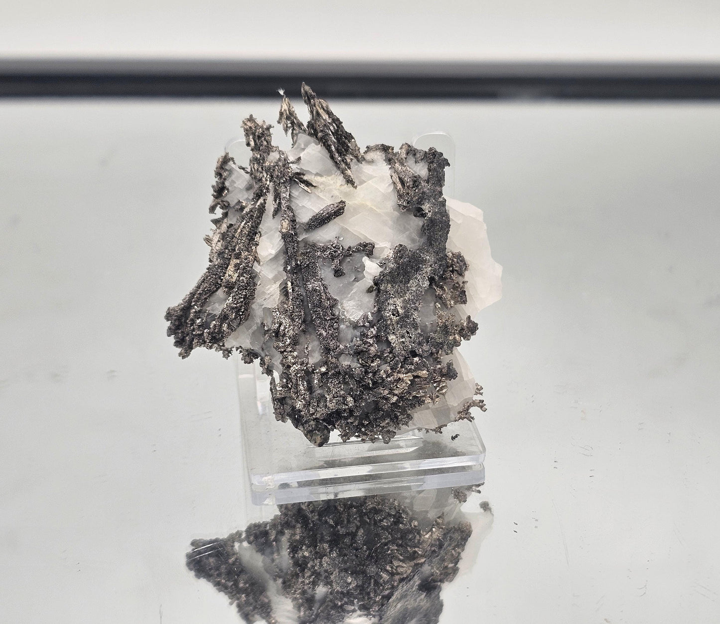 Natural Native Silver Crystal On Calcite Matrix (DP)