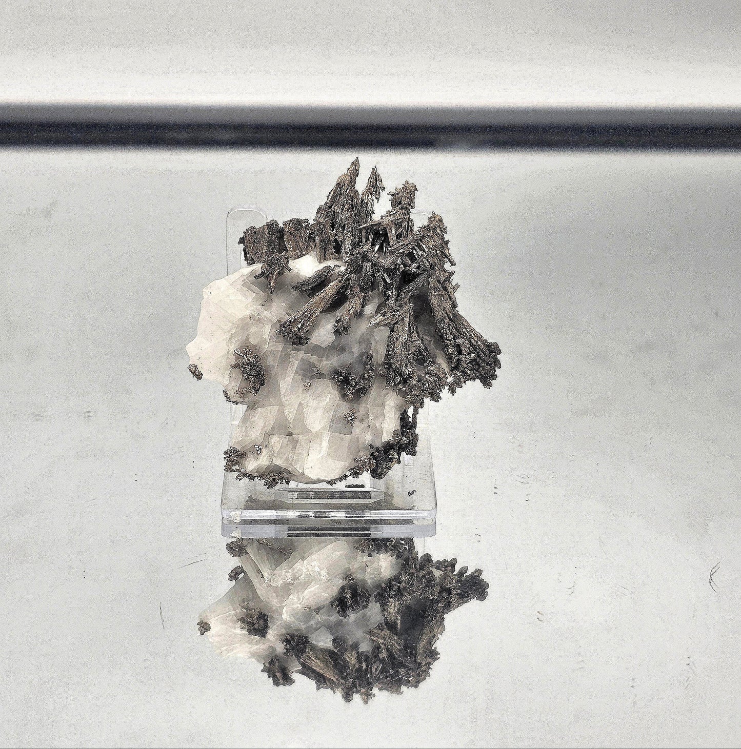 Natural Native Silver Crystal On Calcite Matrix (DP)