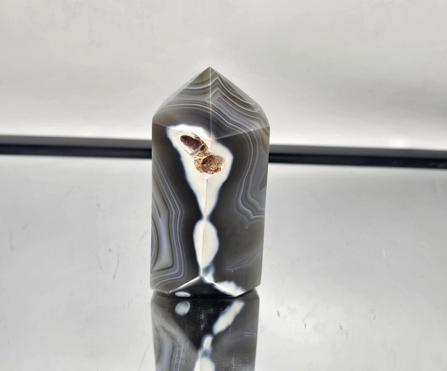 Orca Agate Crystal Prism - Tower (#10)