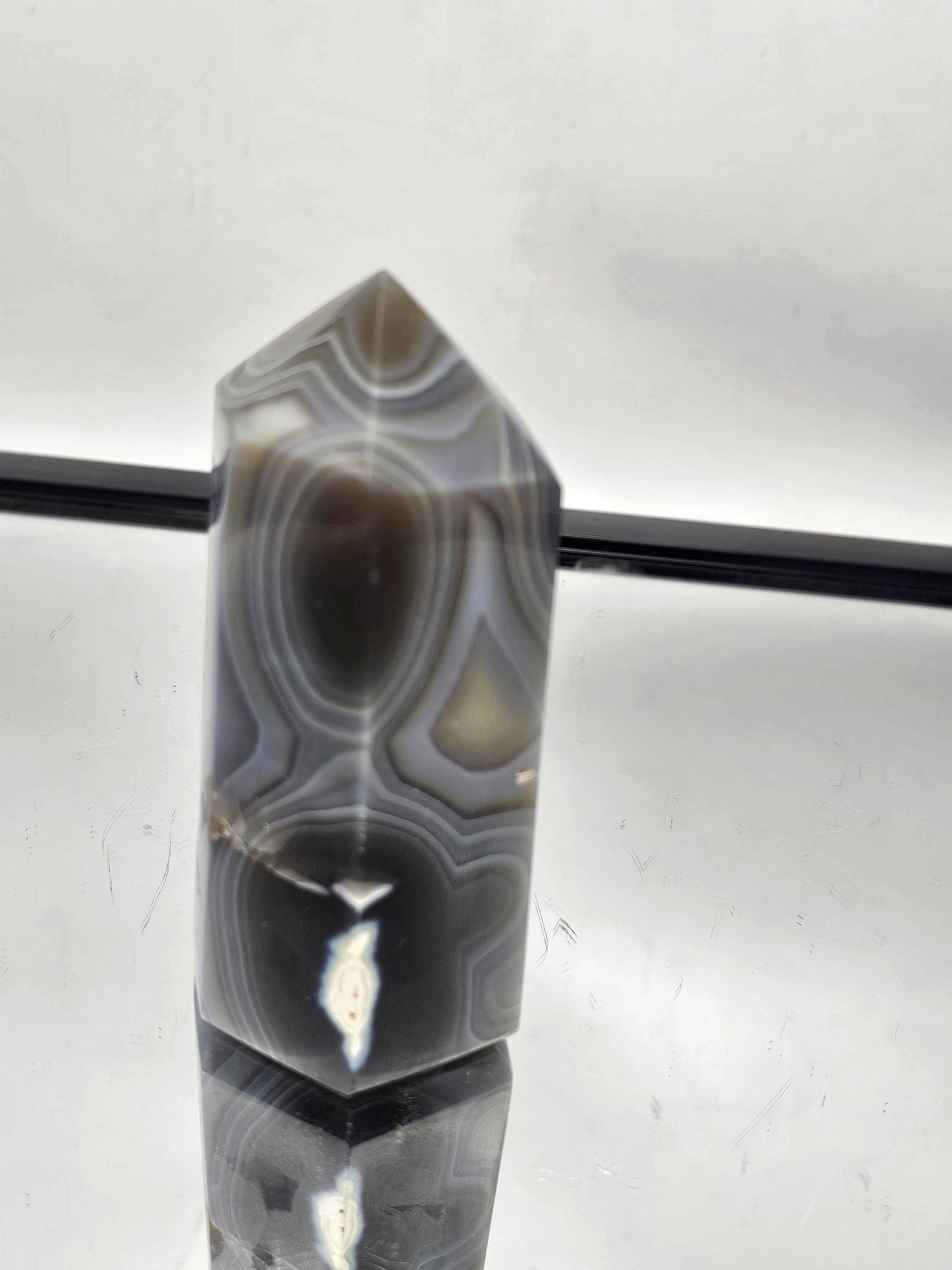 Orca Agate Crystal Prism - Tower (#10)