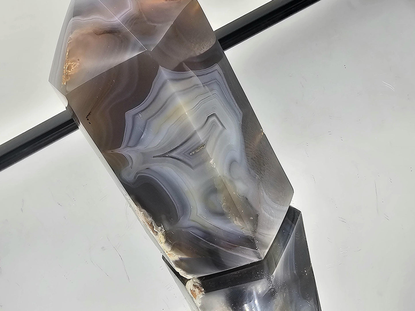Orca Agate Crystal Prism - Tower (#9)