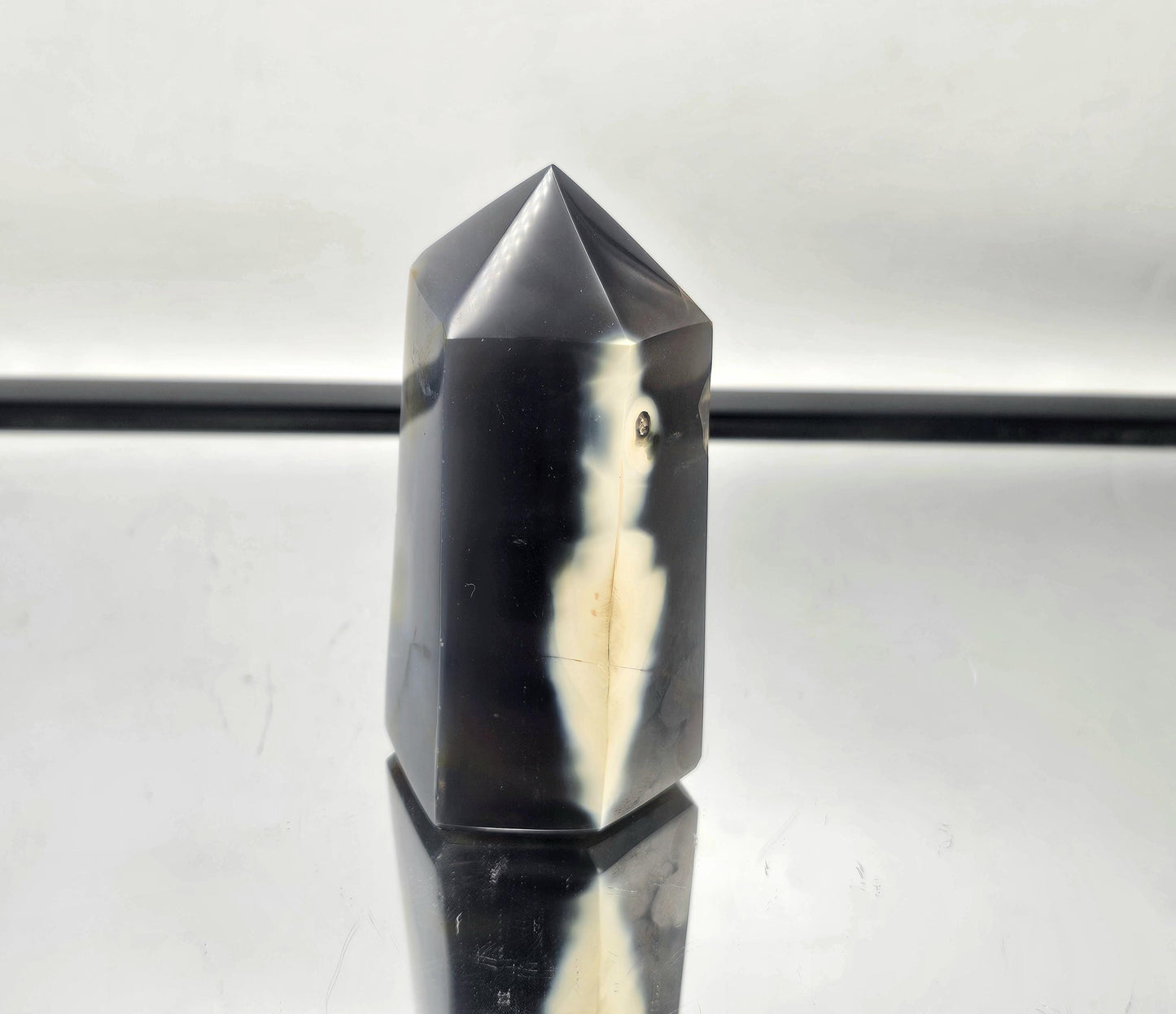 Orca Agate Crystal Prism - Tower (#8)
