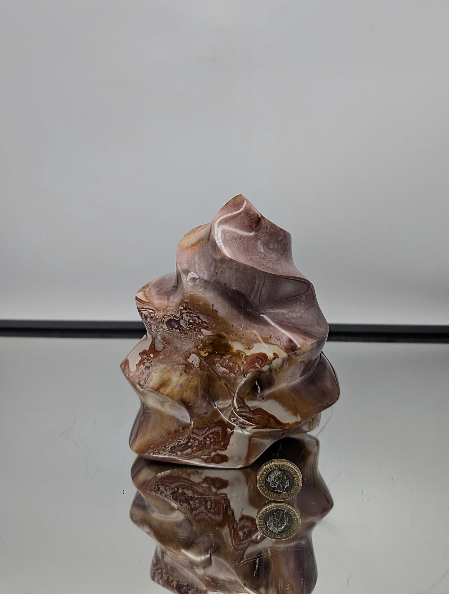 Large Polychrome Jasper Crystal Flame (#15)