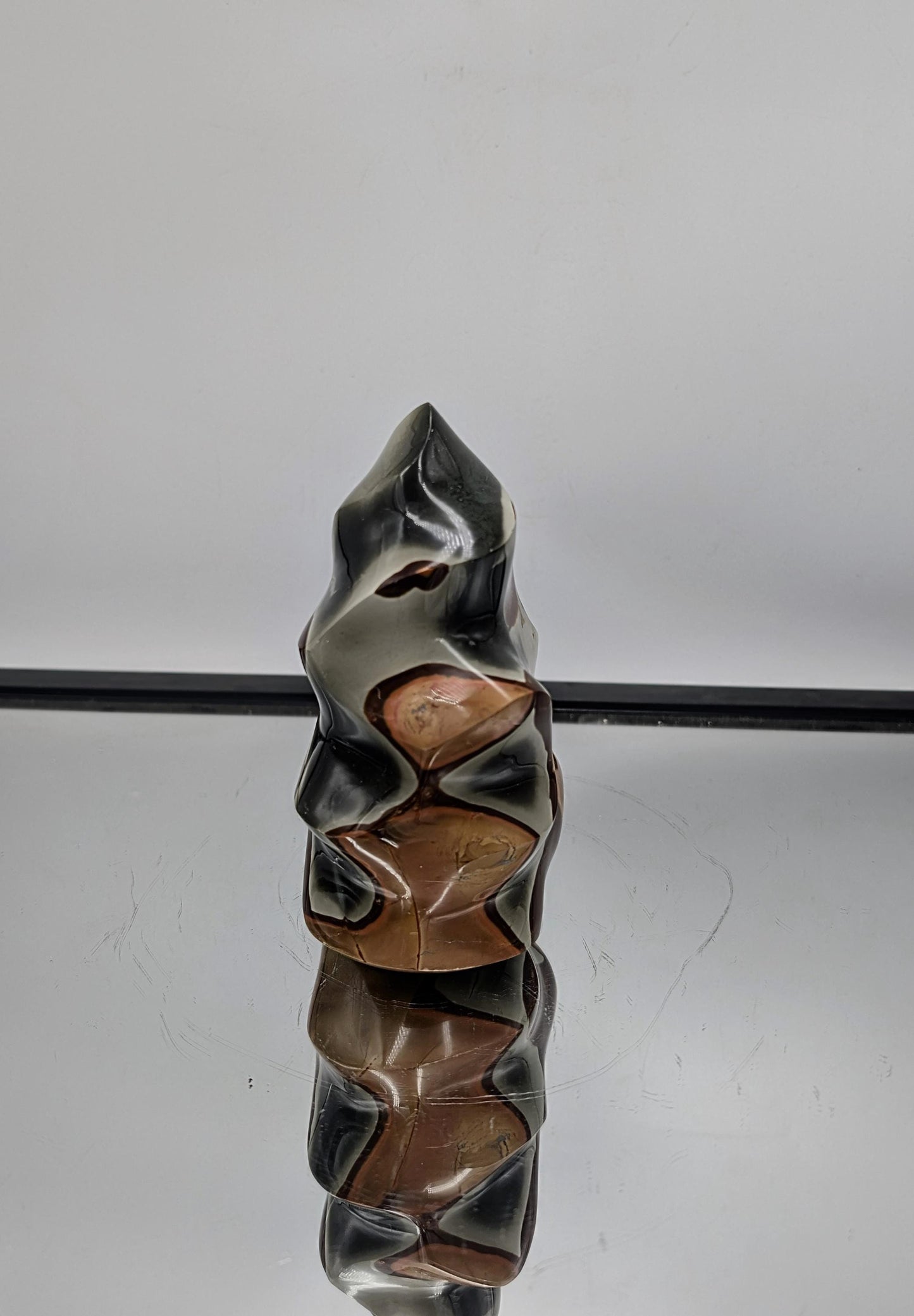 Large Polychrome Jasper Crystal Flame (#14)