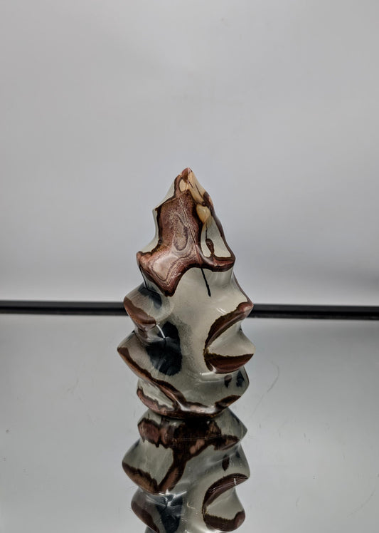 Large Polychrome Jasper Crystal Flame (#9)