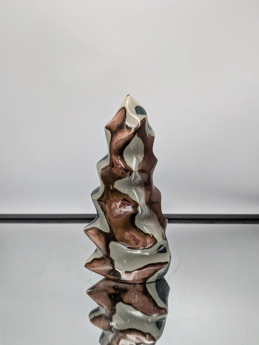 Large Polychrome Jasper Crystal Flame (#7)