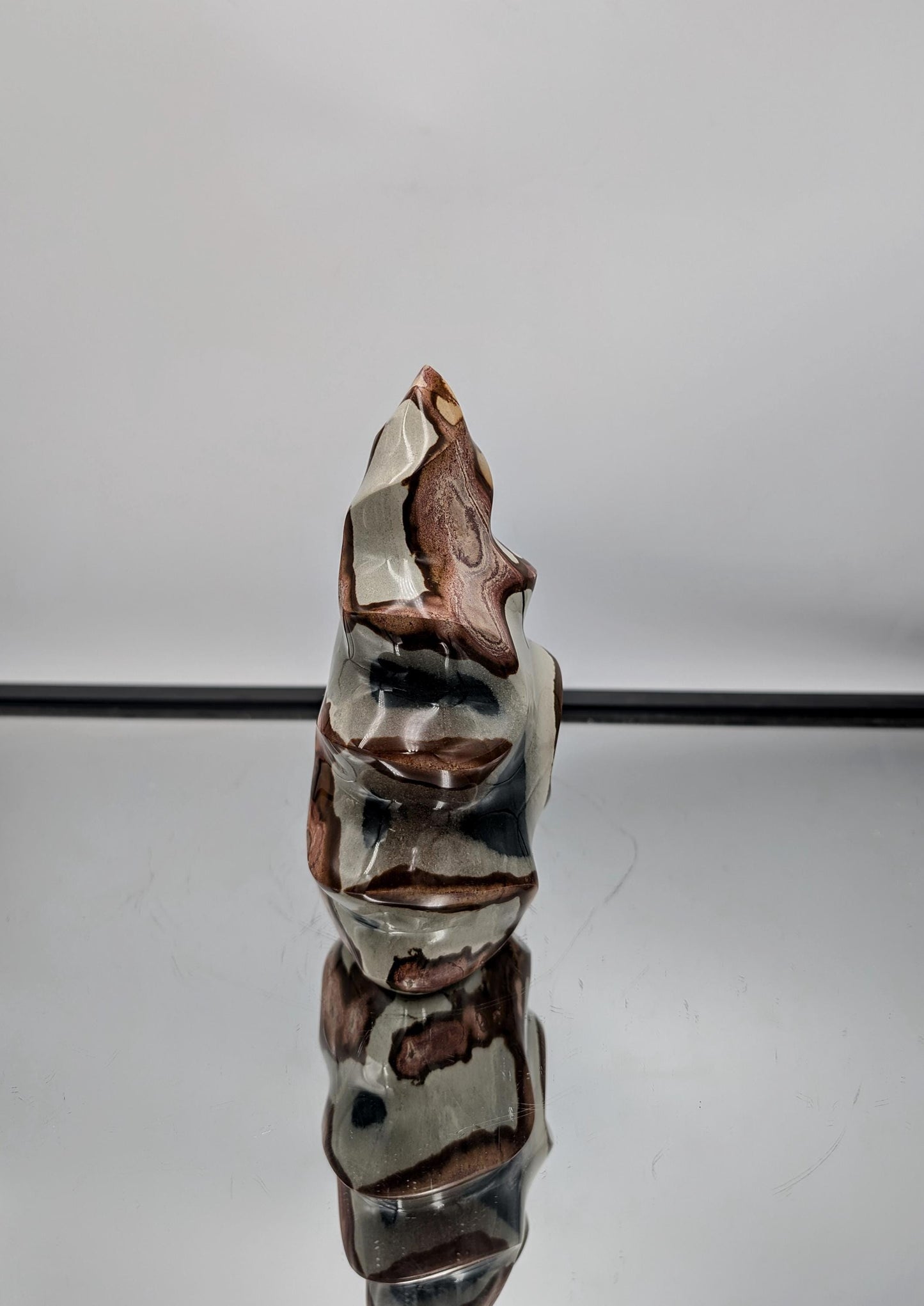 Large Polychrome Jasper Crystal Flame (#9)