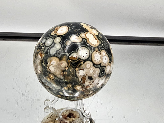 Large Orbital Ocean Jasper Crystal Sphere  (#3)