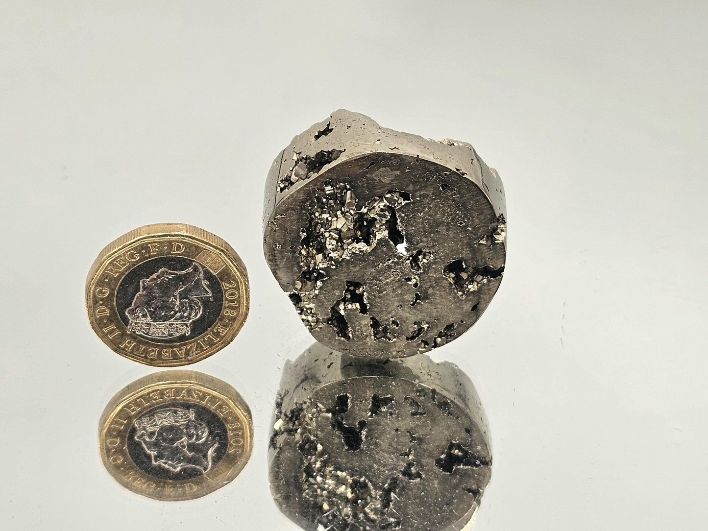 Large Peruvian Crystal Pyrite Cabochon (#DP)
