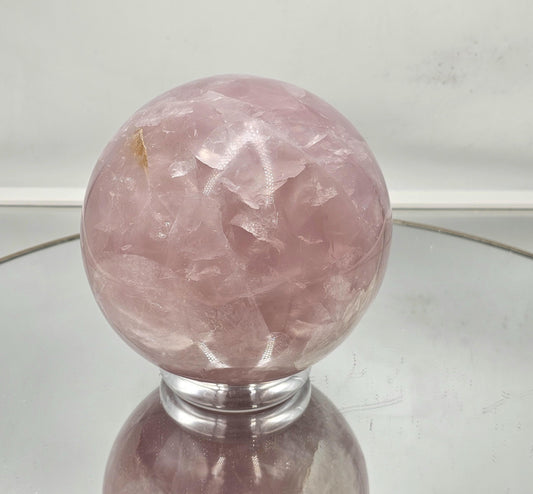 Large Rose Quartz Crystal Sphere (#4)