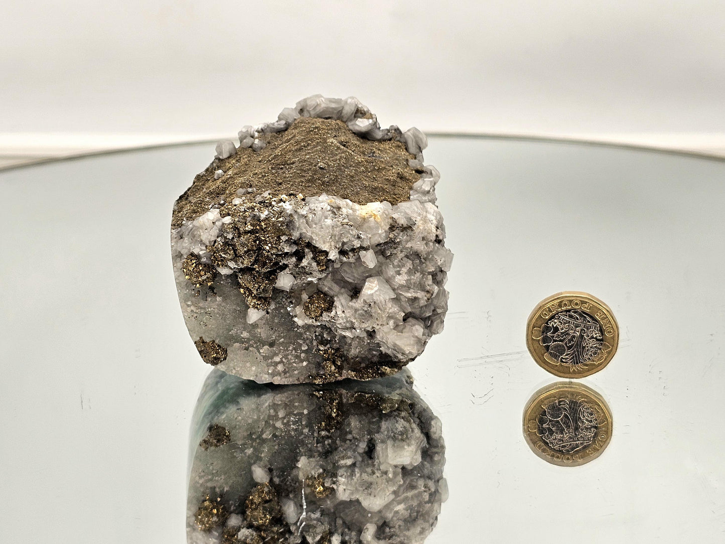 Fluorite Calcite Pyrite Crystal - Morocco (DP)