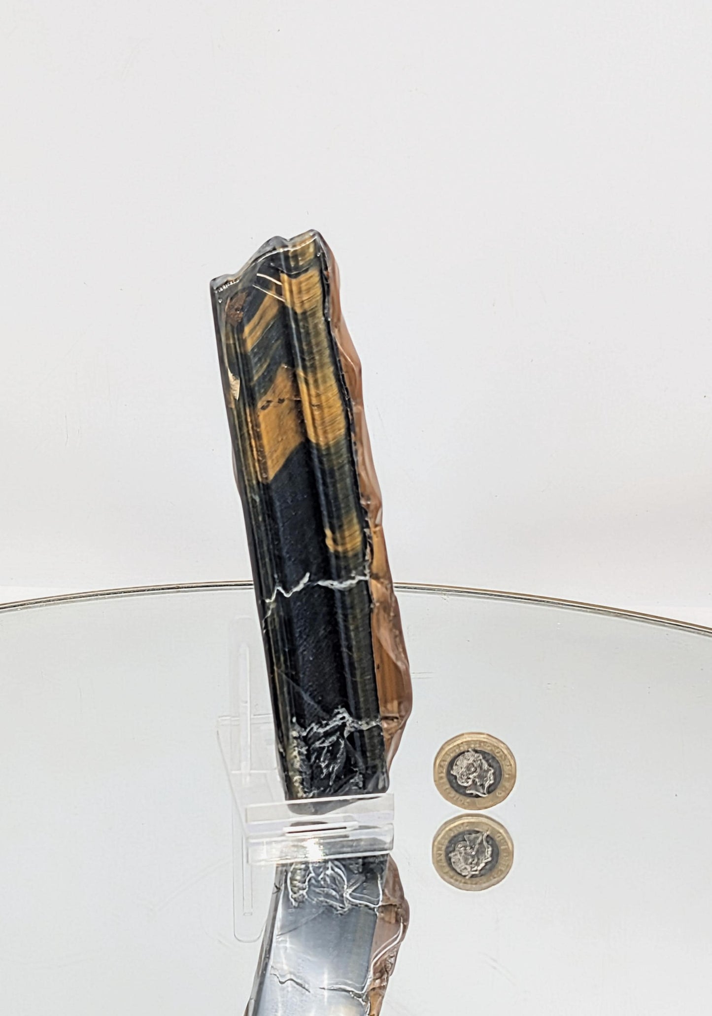 Large Tigers Eye Crystal Polished Slice  (#4)