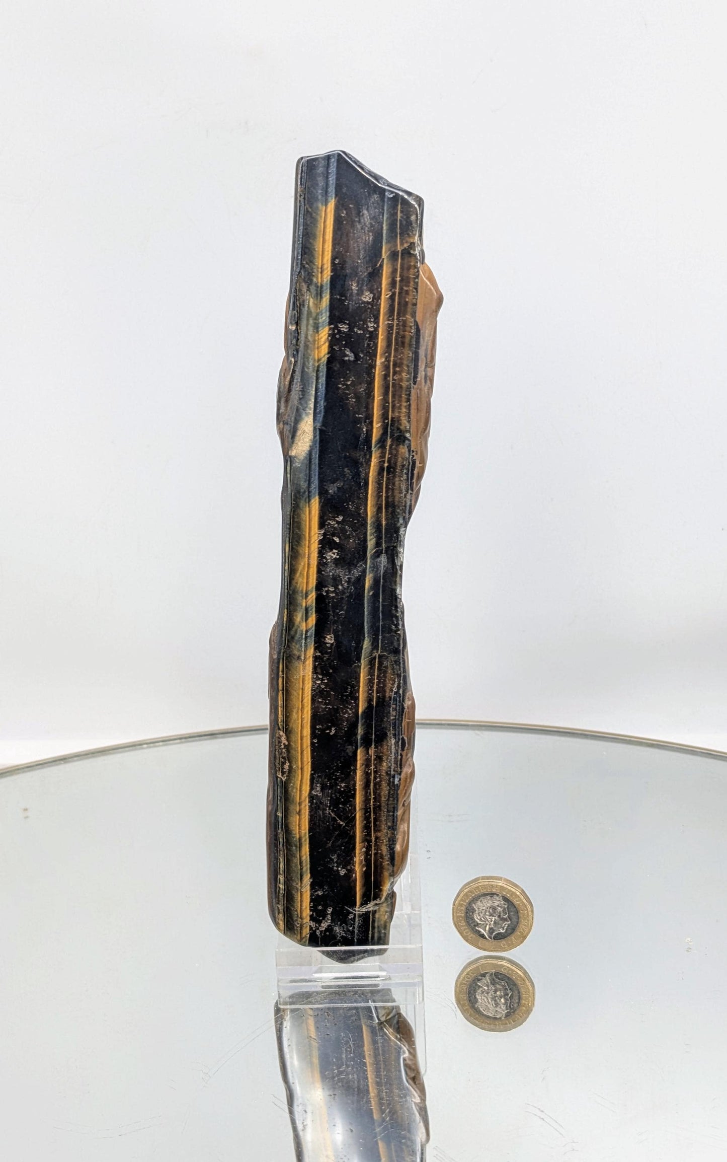 Large Tigers Eye Crystal Polished Slice  (#3)