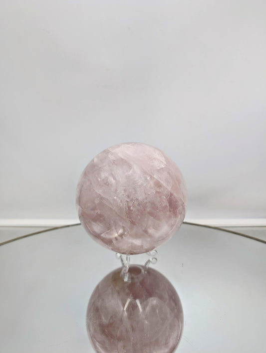 Large Rose Quartz Crystal Sphere (#10)