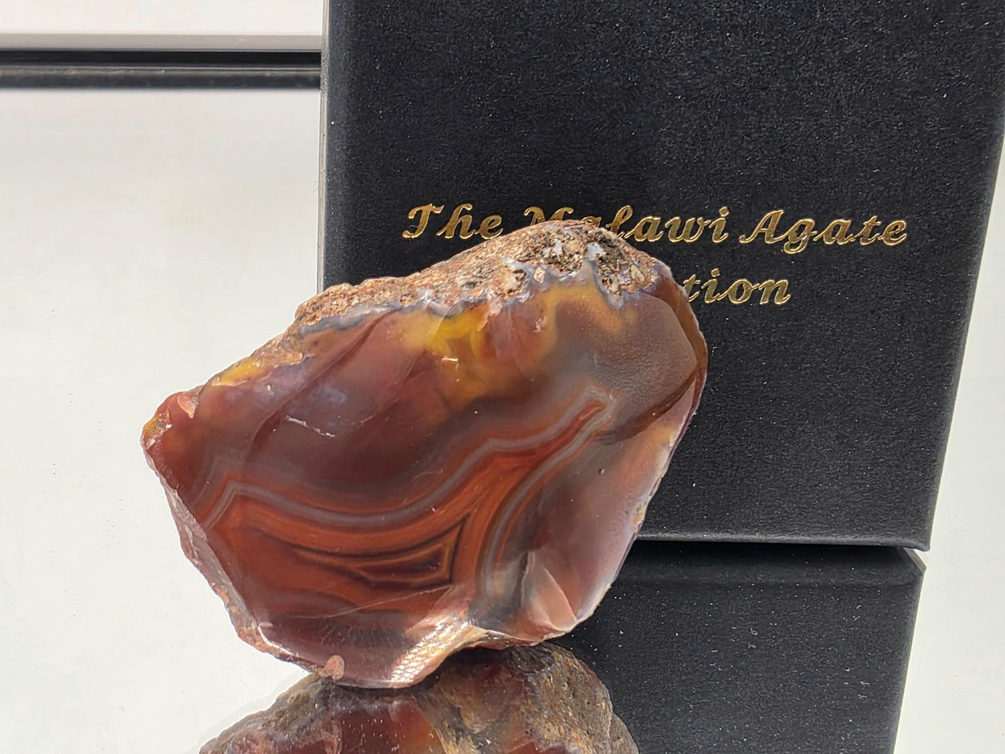 Malawi Agate Colour Banded Polished  Crystal (#14)