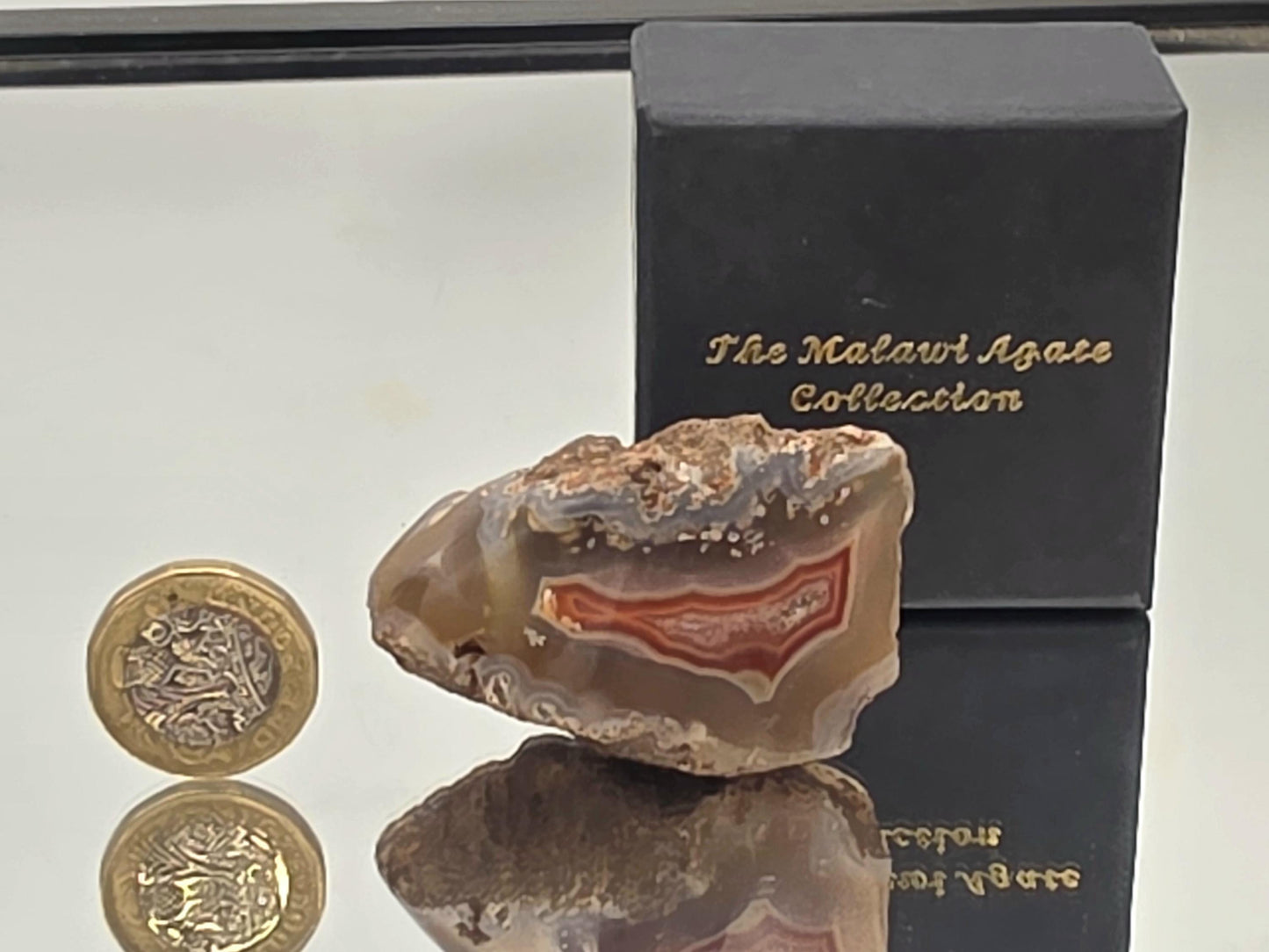 Malawi Agate Colour Banded Polished  Crystal (#9)