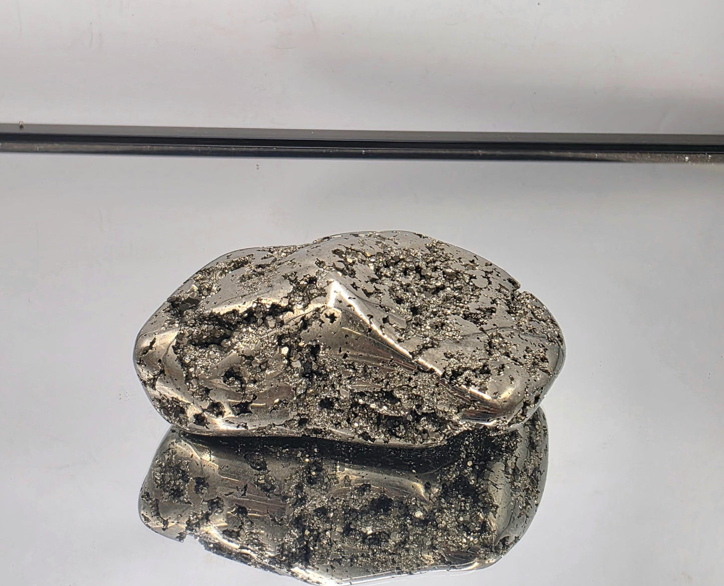 Large Peruvian Pyrite Crystal Freeform Semi Polished (#4)