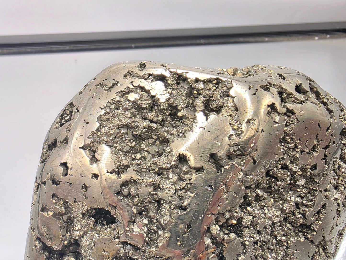 Large Peruvian Pyrite Crystal Freeform Semi Polished (#4)