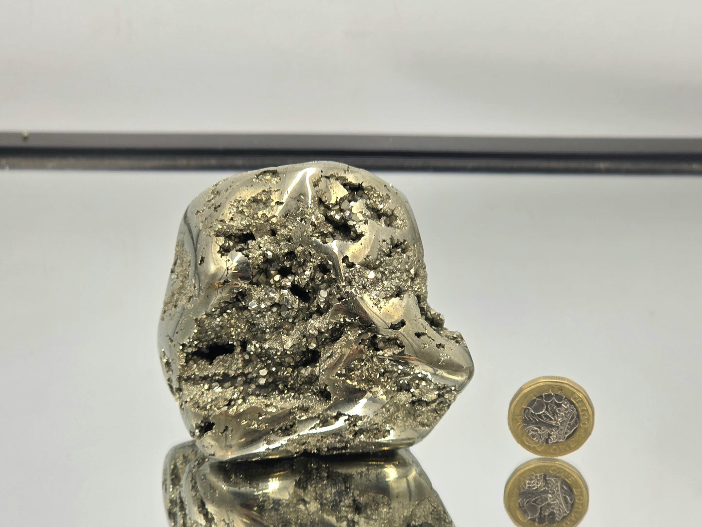 Large Peruvian Pyrite Crystal Freeform Semi Polished (#5)
