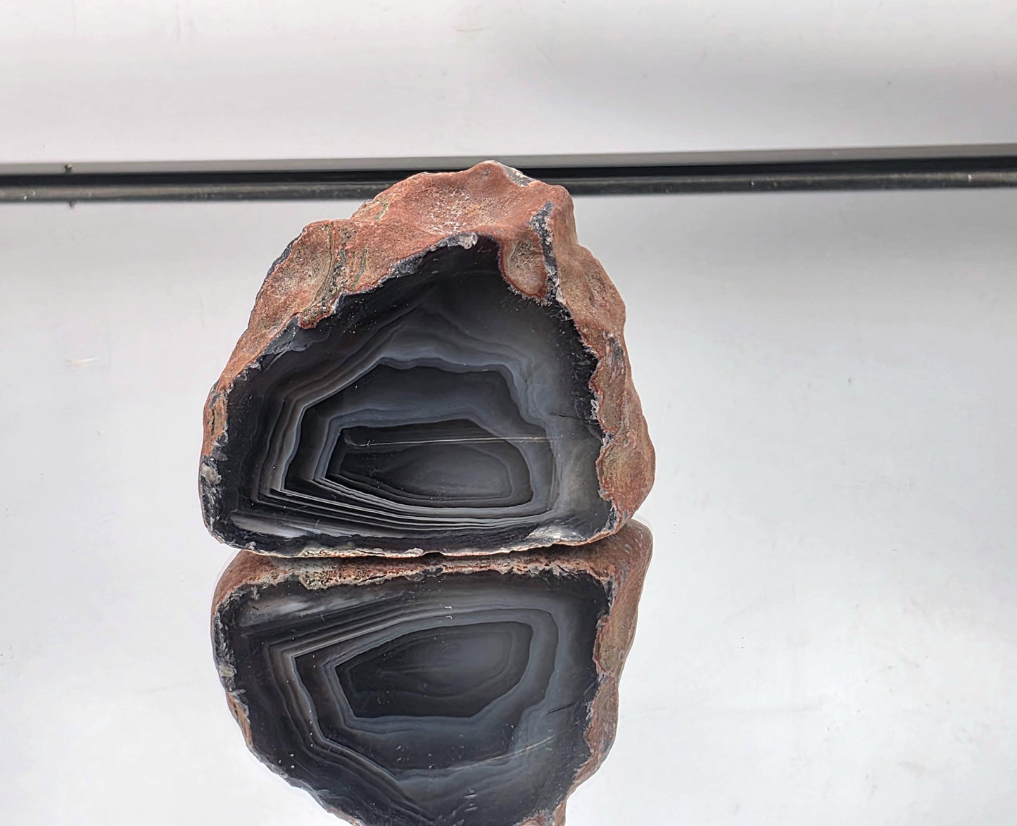 Malawi Agate Crystal Black & Grey Banded Polished (DP1)