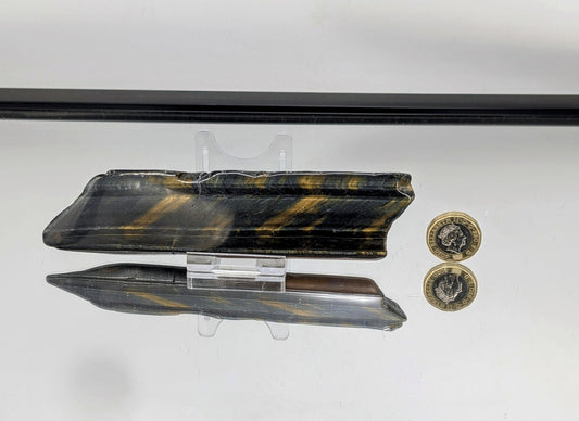 Large Tigers Eye Crystal Polished Slice  (#8)