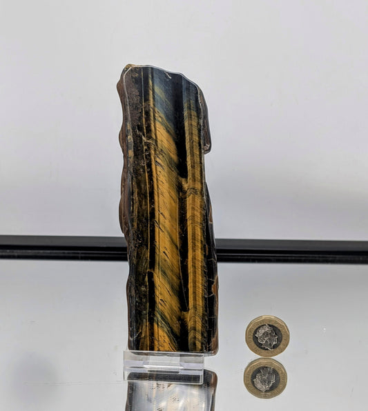 Large Tigers Eye Crystal Polished Slice  (#7)