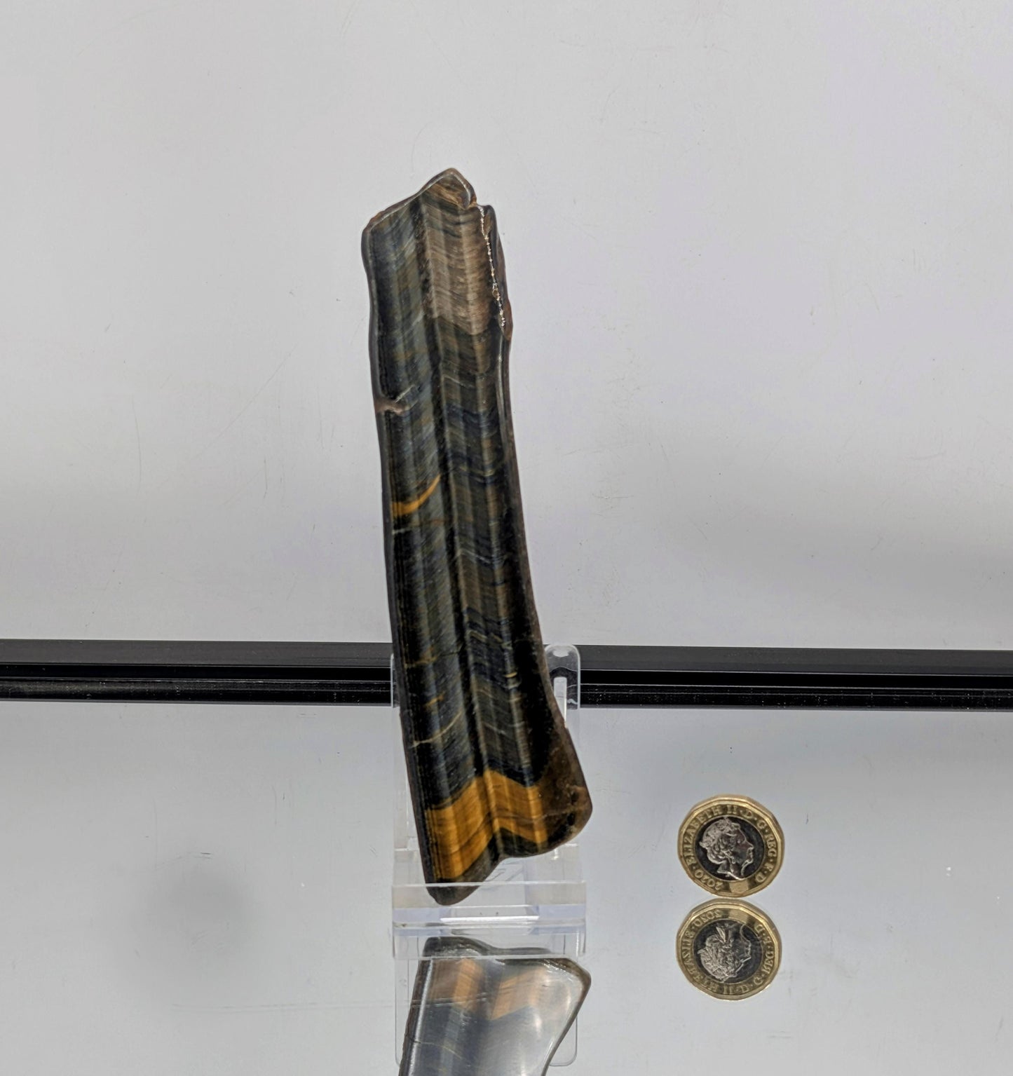 Large Tigers Eye Crystal Polished Slice  (#6)