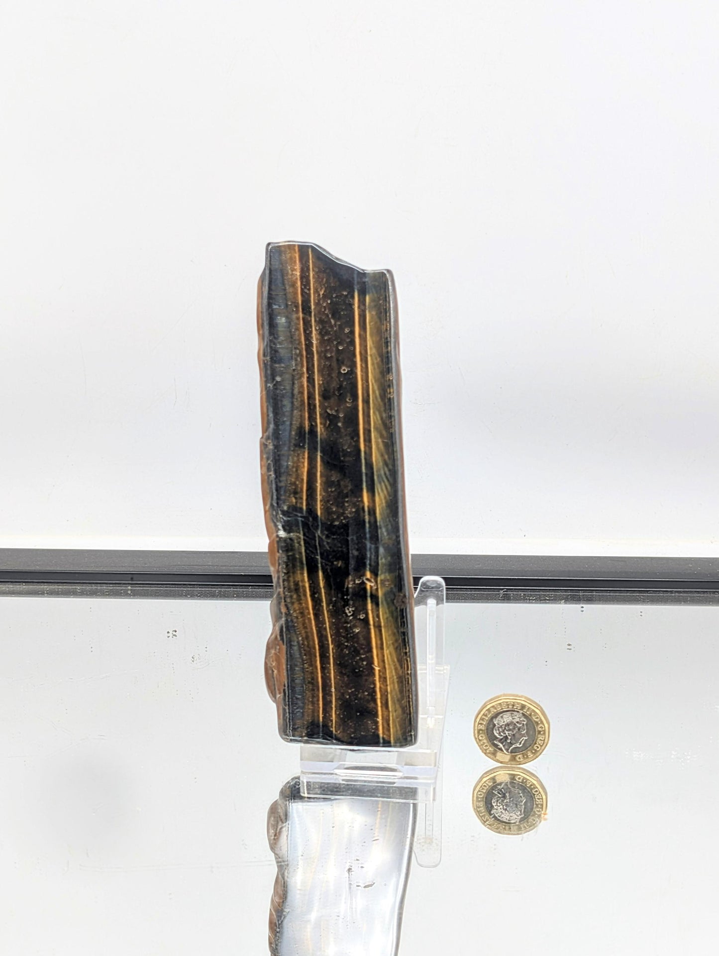 Large Tigers Eye Crystal Polished Slice  (#13)