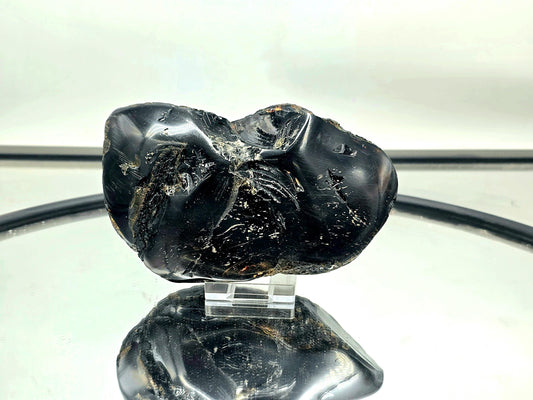 Large Blue Amber Crystal Semi Polished - Indonesia 5"