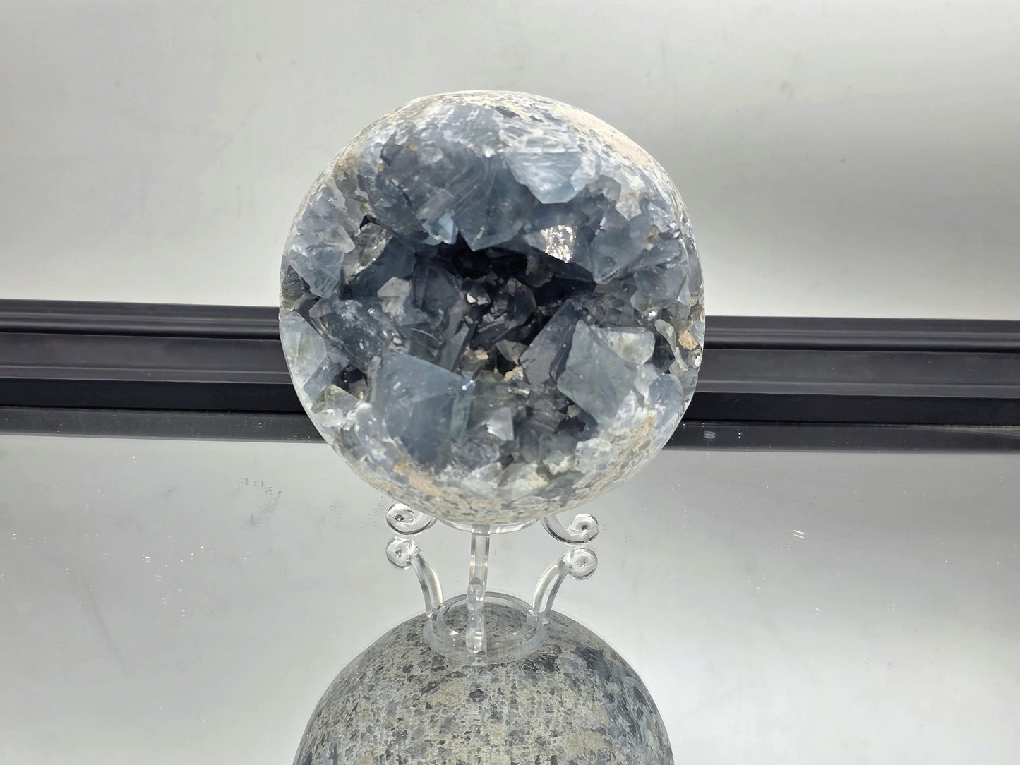 XL Celestite Crystal Sphere (#DP)