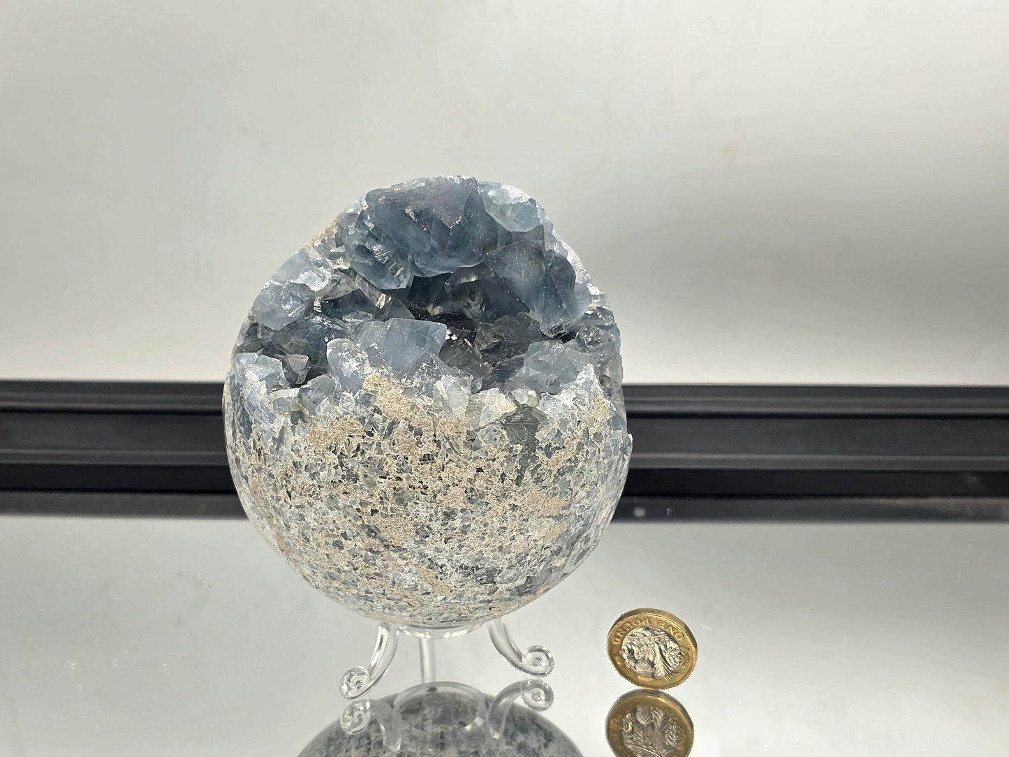 XL Celestite Crystal Sphere (#DP)