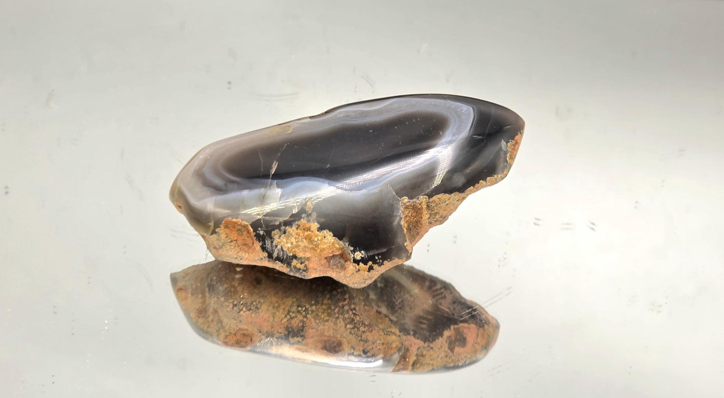 Malawi Agate Black Banded Polished  Crystal (#24)