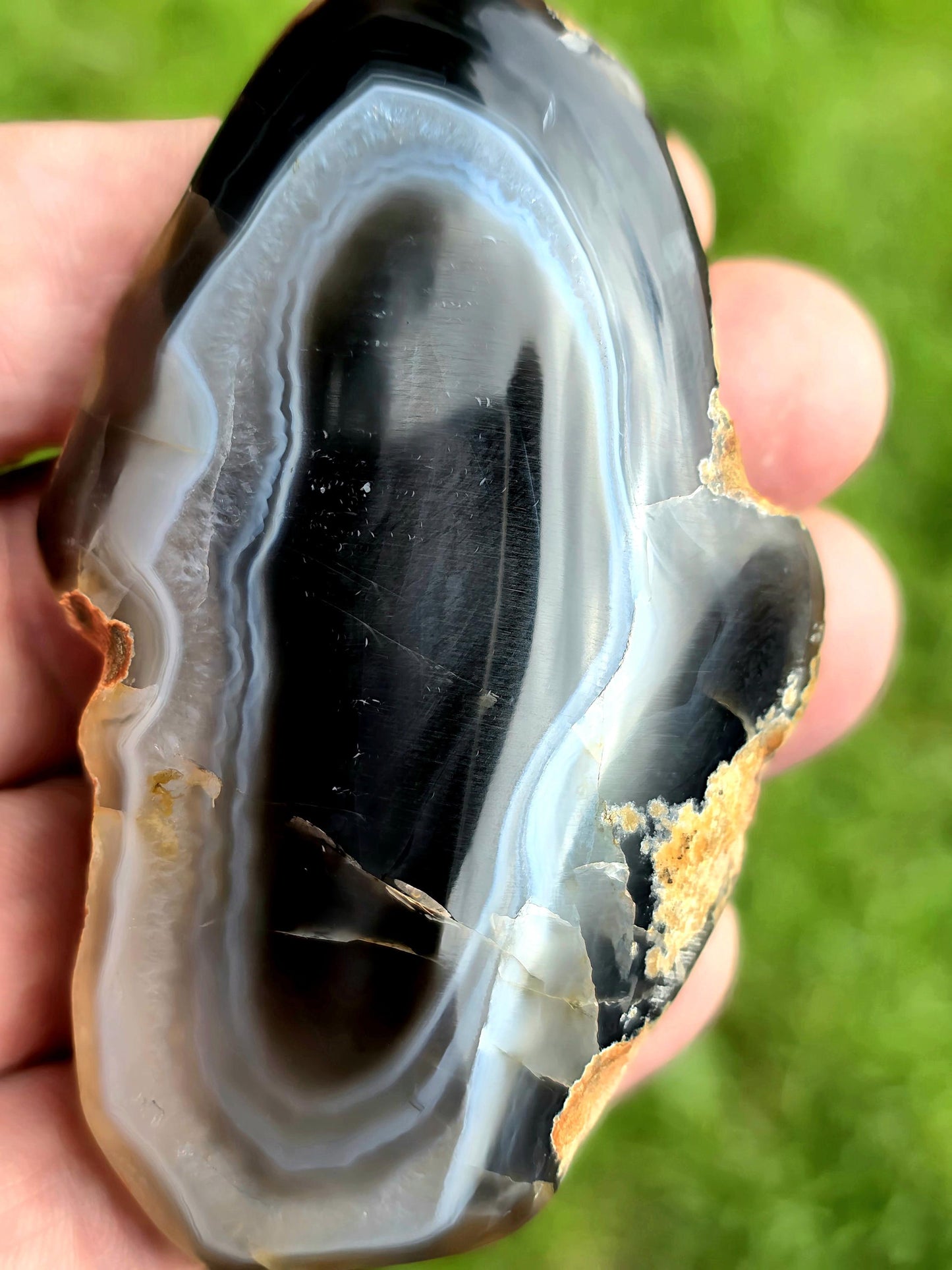 Malawi Agate Black Banded Polished  Crystal (#24)