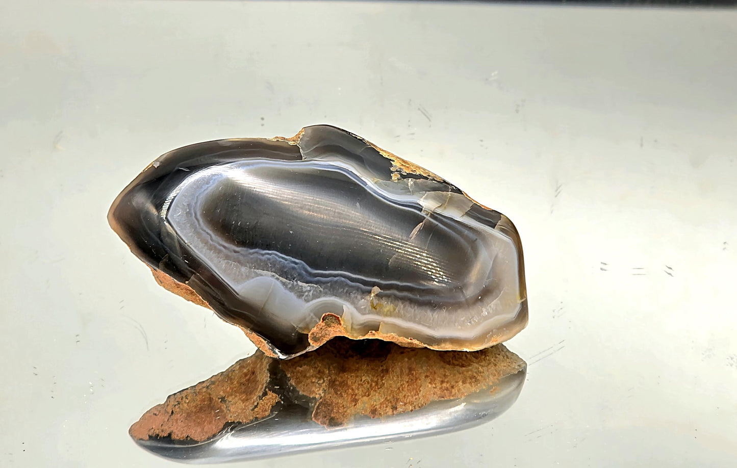 Malawi Agate Black Banded Polished  Crystal (#24)