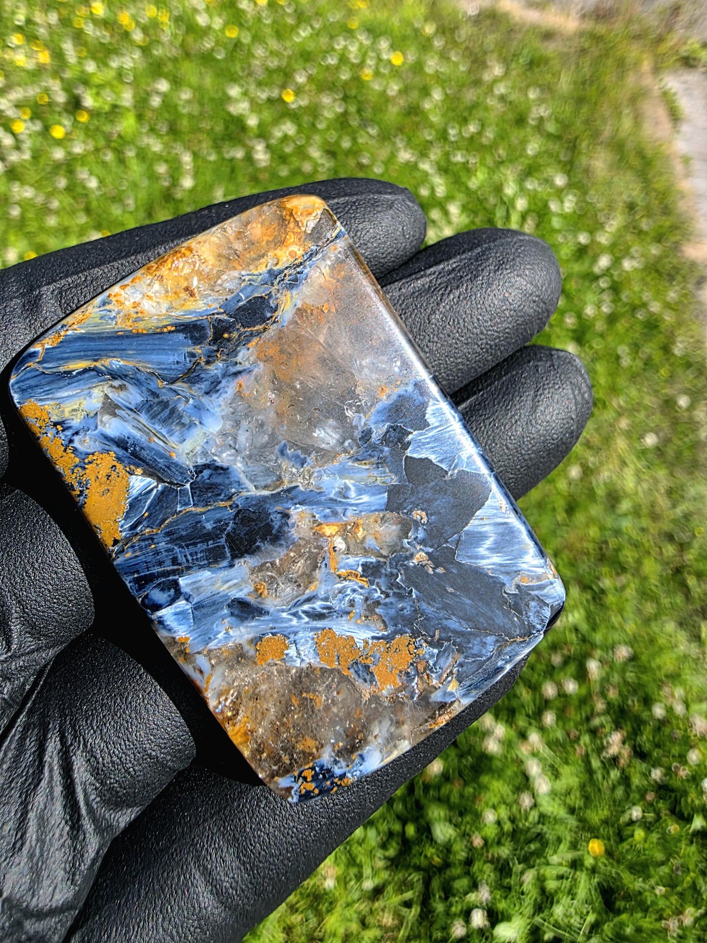 Large Pietersite Crystal Slice With Quartz (#1)