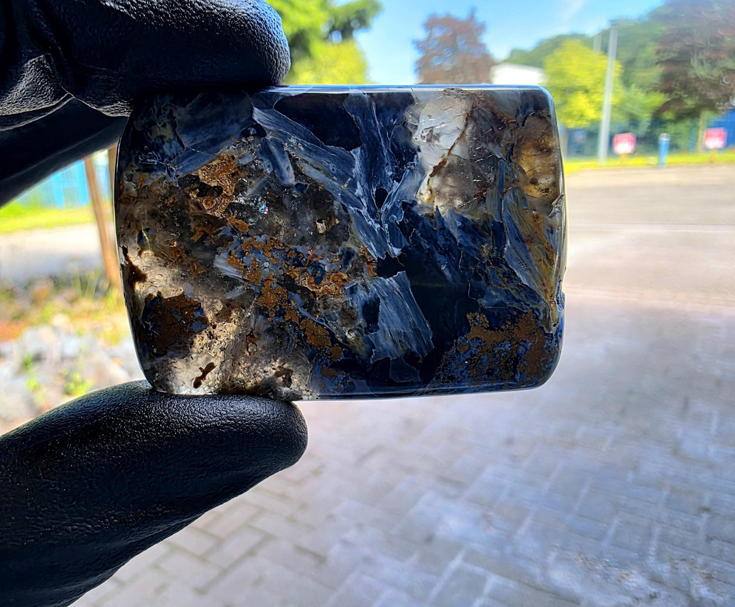 Large Pietersite Crystal Slice With Quartz (#1)