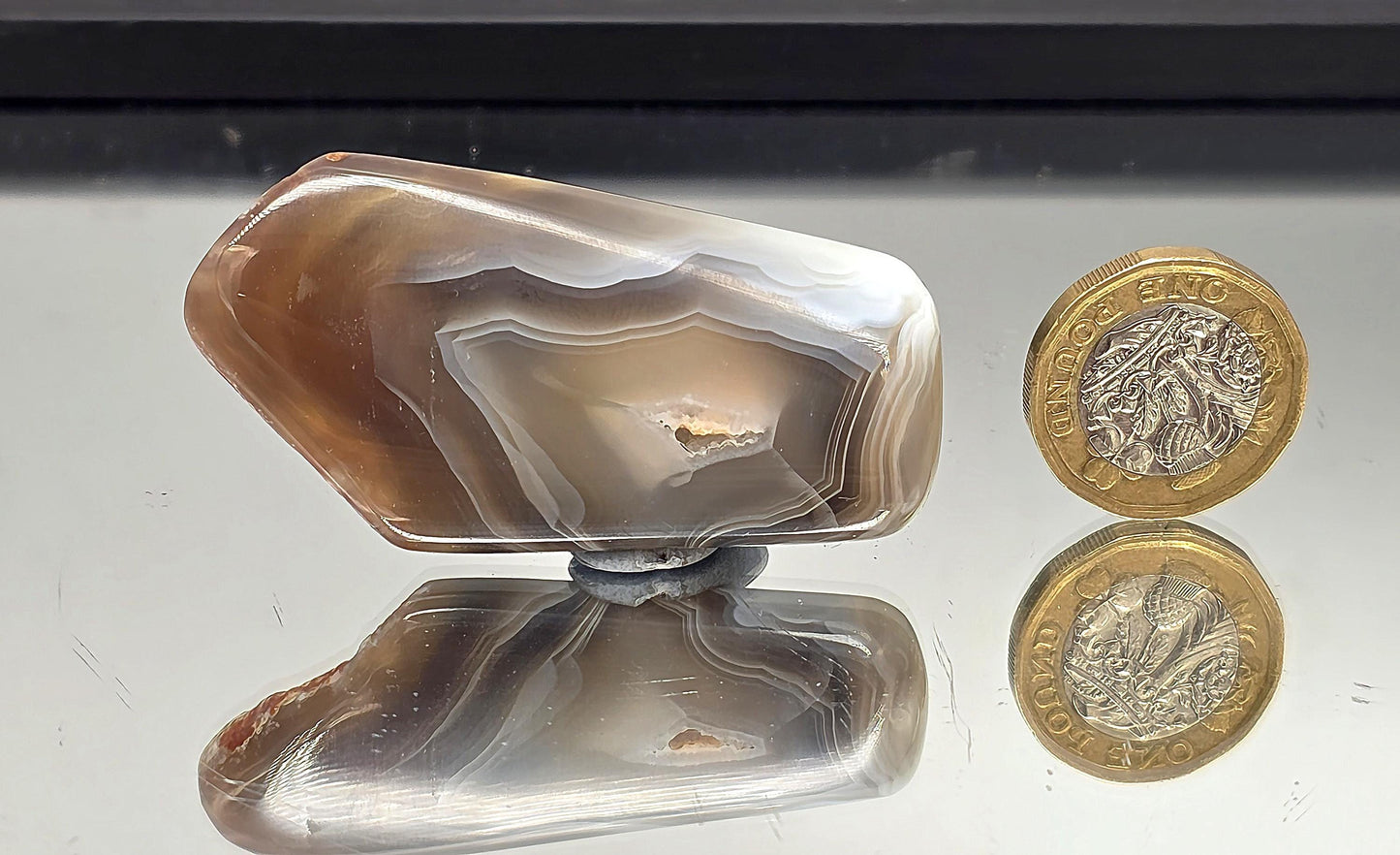 Malawi Agate Black Banded Polished  Crystal (#22)