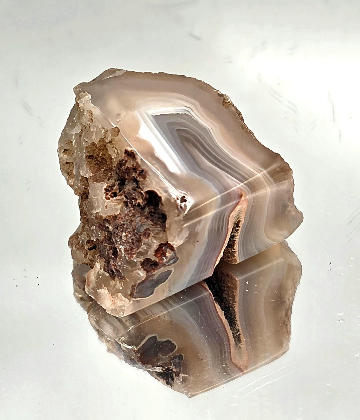 Malawi Agate Colour Banded Polished  Crystal (#21)